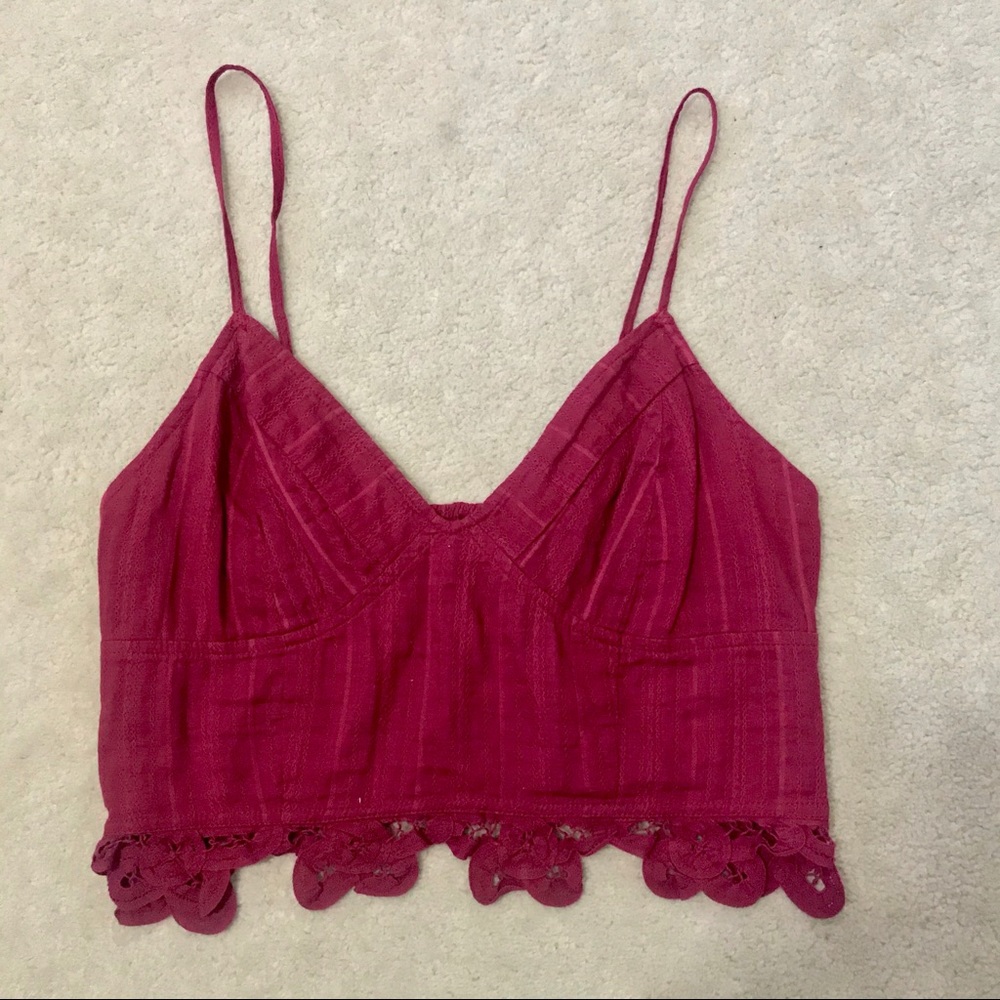 FREE PEOPLE | Scallop Lace Crop Top